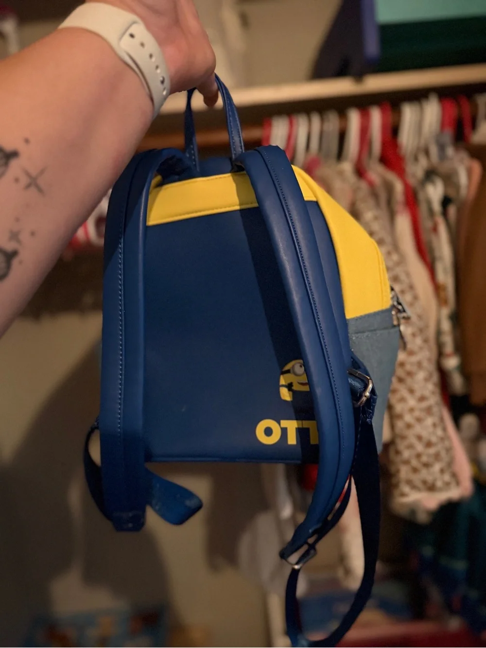 Loungefly Minions Yellow Blue Mini Backpack